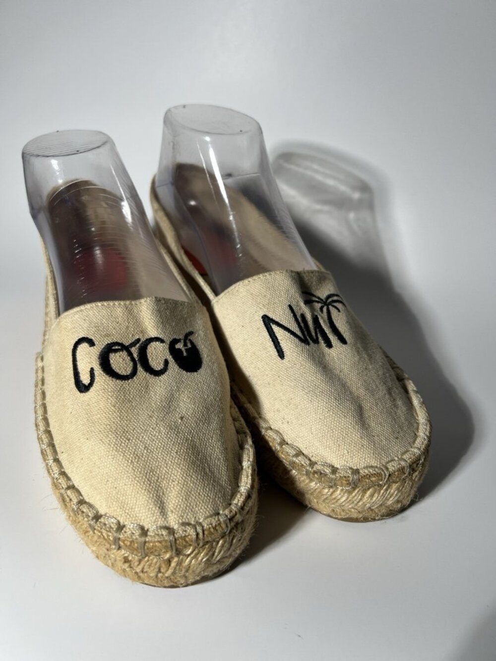 Pull&Bear Coconut Espadrille Flats Canvas Women’s US 8.5 EU 39
